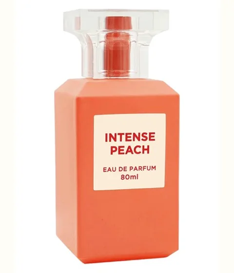 Fragrance World Intense Peach perfume bottle